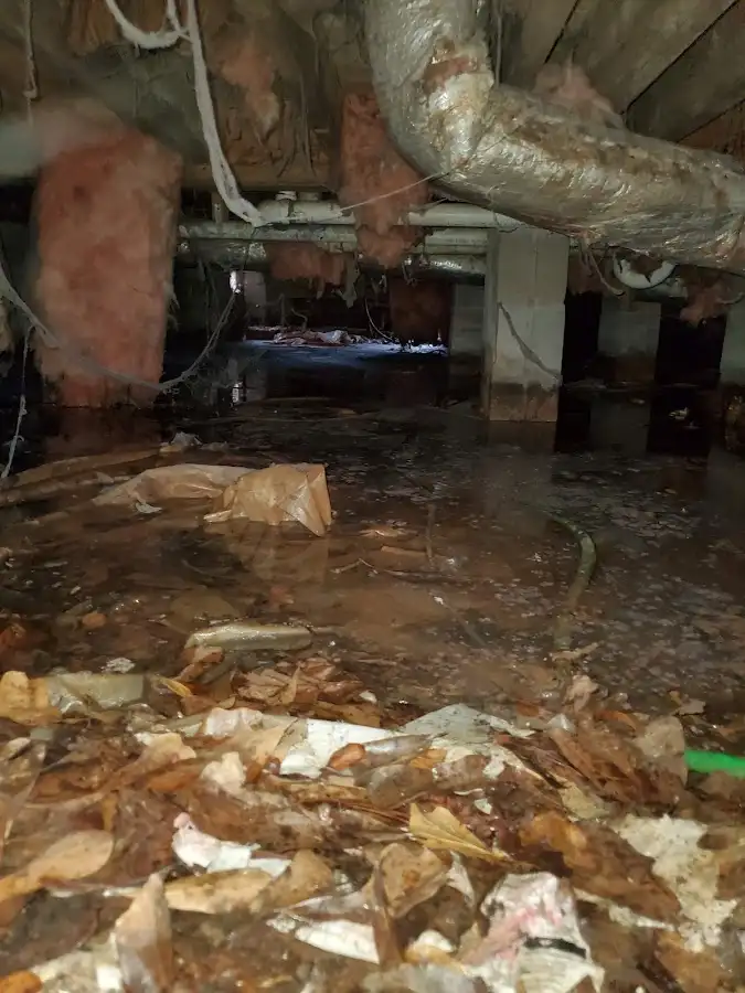 Crawl space flood assessment for Commercial Water Damage Restoration in Batesville